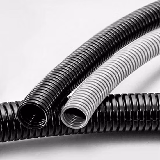 PA PP PE Flexible Wire Loom Plastic Corrugated Conduit Black Tube