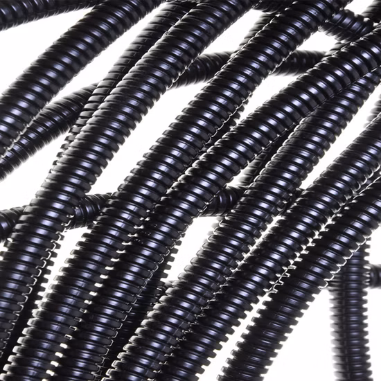 PA PP PE Flexible Wire Loom Plastic Corrugated Conduit Black Tube