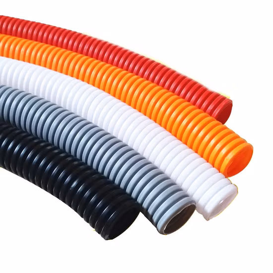 PA PP PE Flexible Wire Loom Plastic Corrugated Conduit Black Tube