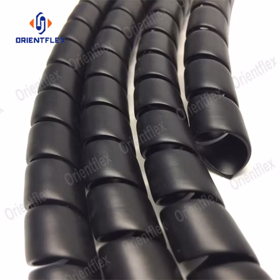 Envoltura de manguera en espiral de protección de cubierta de manguera hidráulica