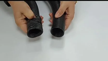 Tubo acanalado plástico del negro del conducto del telar de alambre flexible del PA PP PE