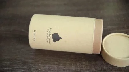Embalaje de tubo de papel Kraft redondo creativo impreso personalizado para envasado de alimentos